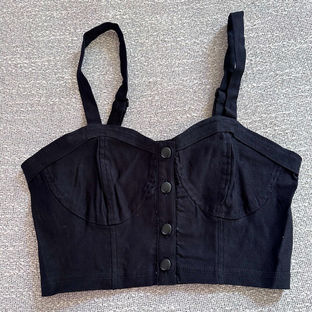 Black Cropped Top